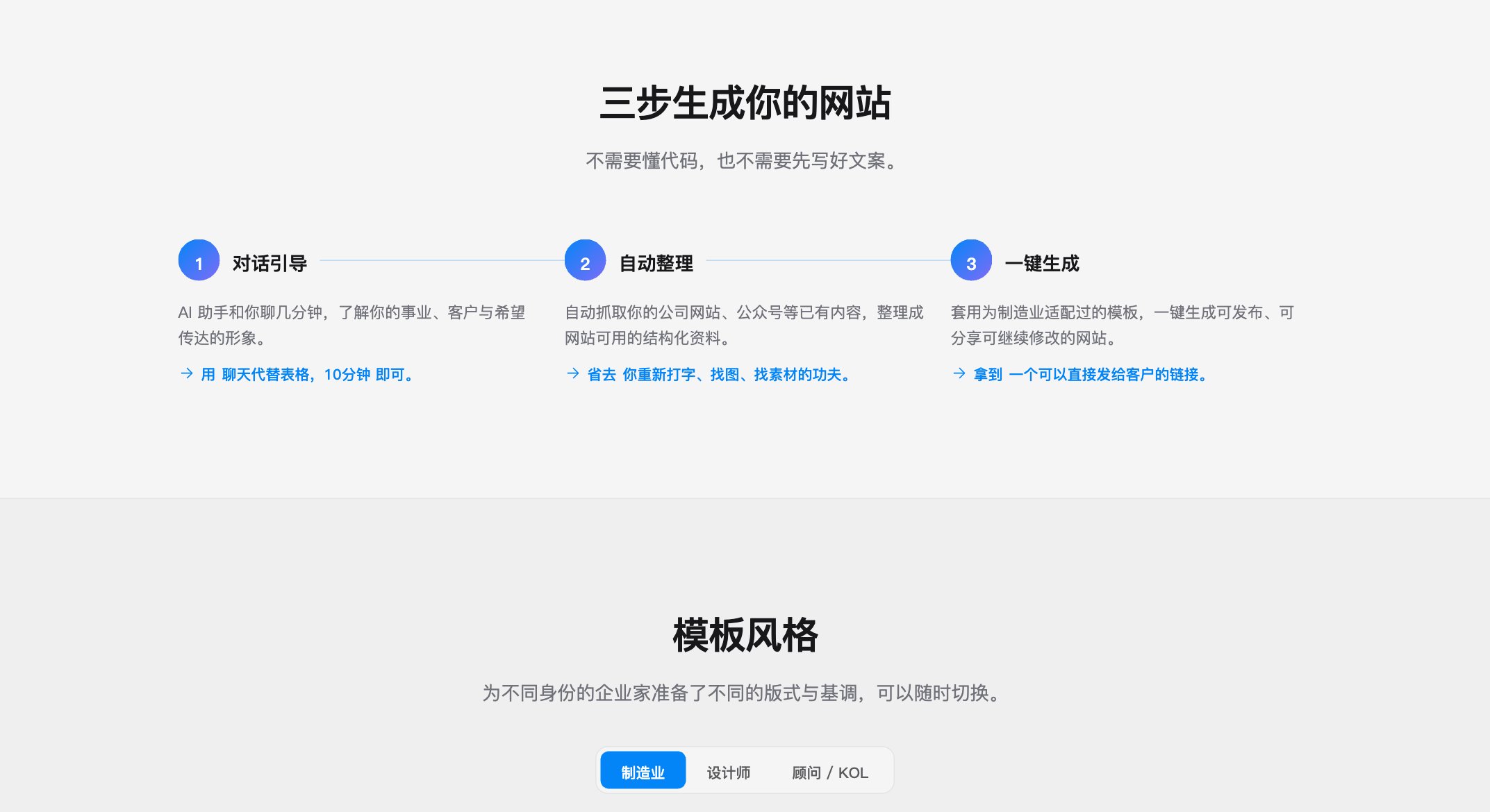 三步生成
